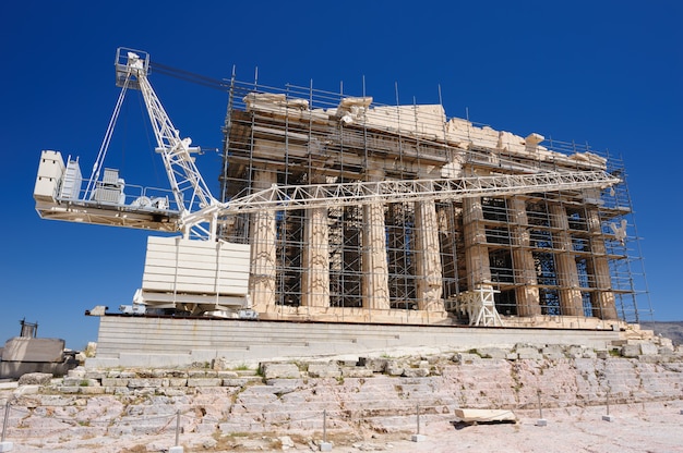 Ricostruzione del Partenone dell'Acropoli, Atene, Grecia