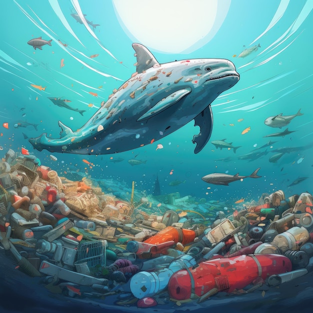 Rifiuti di plastica nell’oceano