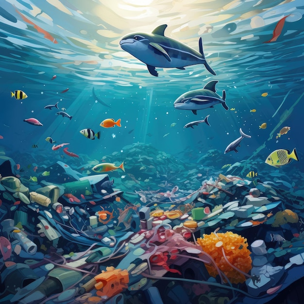 Rifiuti di plastica nell’oceano