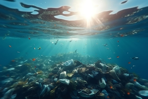 Rifiuti di plastica nelle profondità dell'oceano