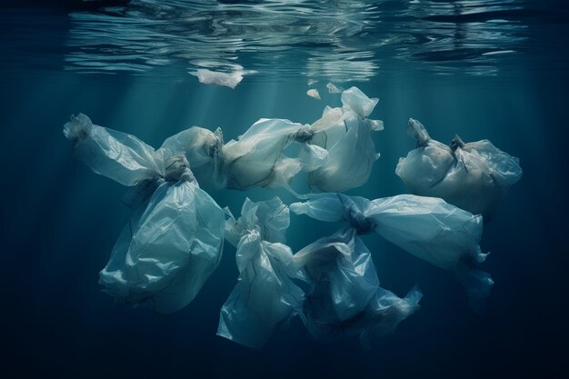 Rifiuti di plastica nelle profondità dell'oceano