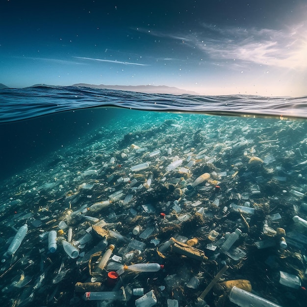 Rifiuti di plastica nelle profondità dell'oceano