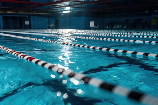 Riflessi cristallini della piscina interna