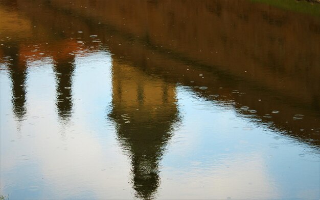 Riflessione delle nuvole nell'acqua