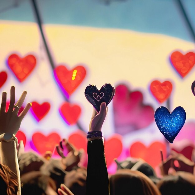 Rifletti sul simbolismo delle mani, dei cuori e dell'amore mostrato in un concerto tenuto per celebrare la pace