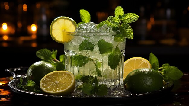 Rinfrescante cocktail Mojito agli agrumi con lime