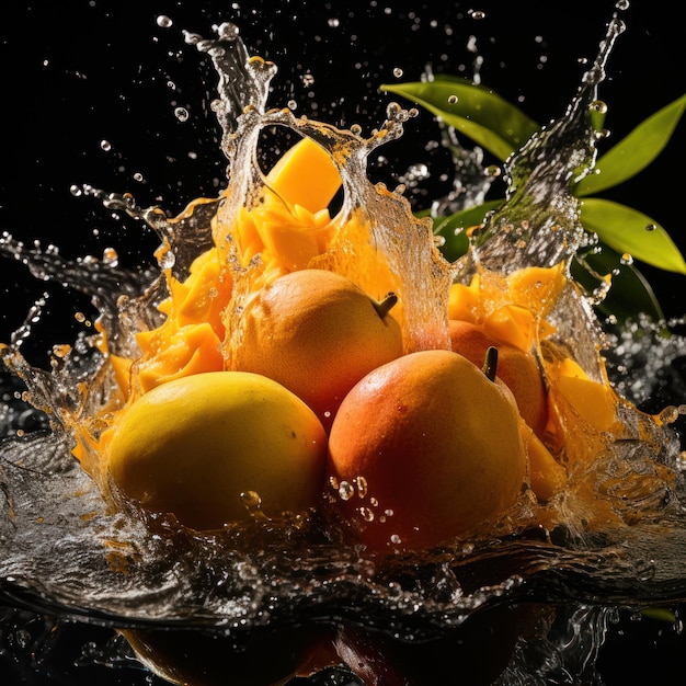 Rinfrescante delizia al mango Una sinfonia tropicale di sapori IA generativa