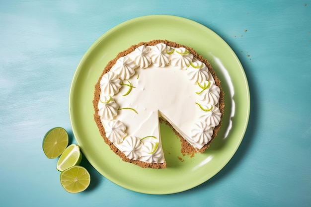 Rinfrescante Key Lime Pie Green Creamy American Treat