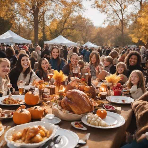 Ringraziamento e festa del raccolto 23 novembre IA generativa