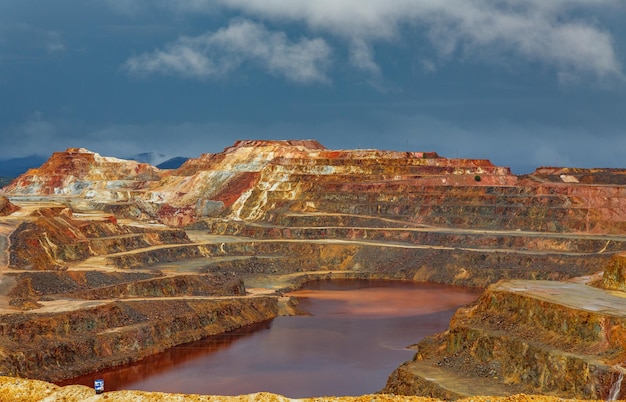 Rio tinto mine in un giorno di tempesta