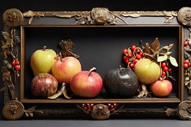 Ripe for Display Frame di bordo che mostra i tesori del frutteto