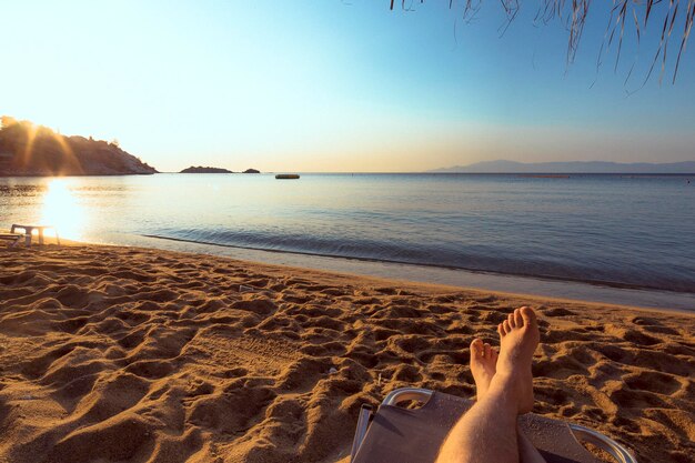 Riposo sulla spiaggia