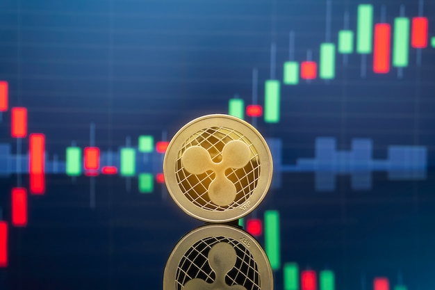 Ripple e criptovaluta che investono concetto.