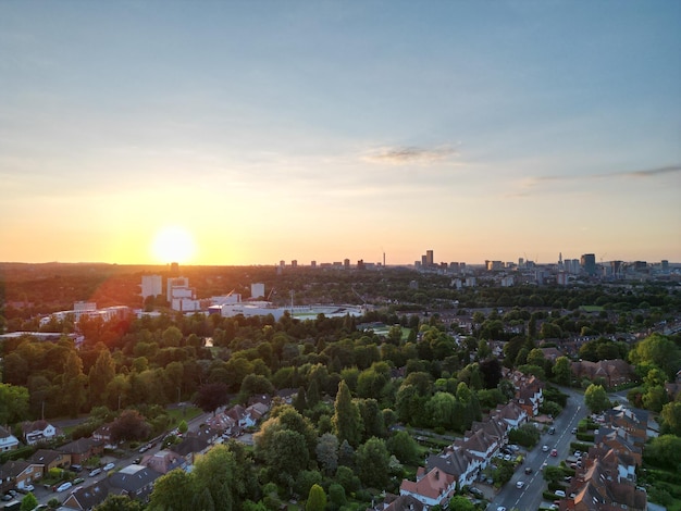 Ripresa aerea con drone dell'Edgbaston Cricket Ground a Birmingham, nel Regno Unito