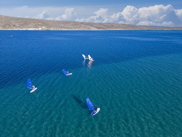 Ripresa aerea di Alacati Surf Paradise in Turchia