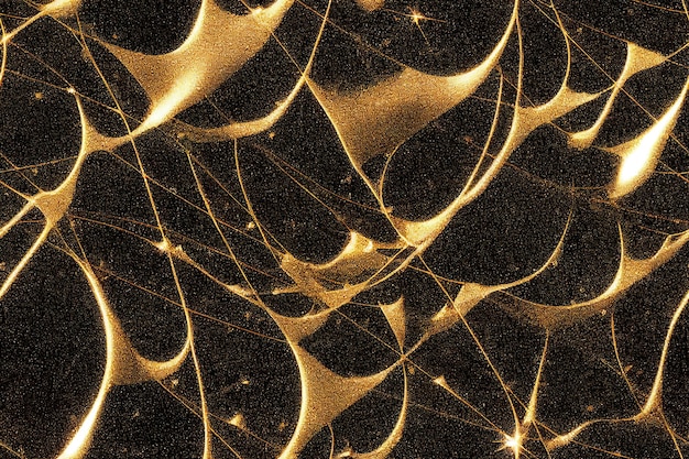 Ripresa verticale del motivo tessile senza cuciture con spruzzi di polvere d'oro 3d illustrato