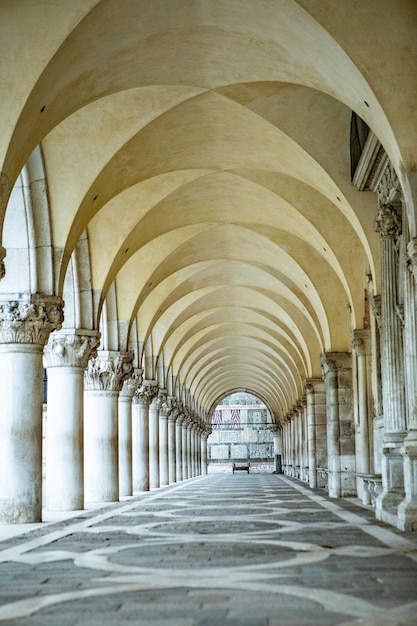 Ripresa verticale del Palazzo Ducale Venezia Italia