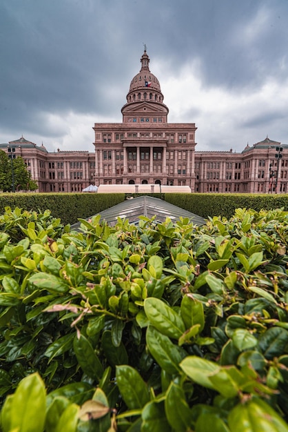 Ripresa verticale del Texas State Capitol ad Austin USA