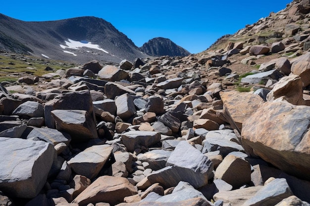 Ripresa verticale delle rocce sulla montagna Medvednica a Zagabria