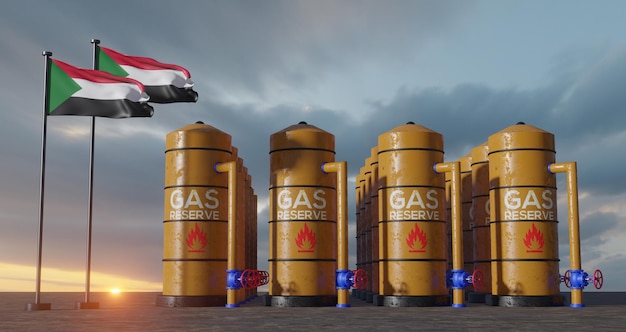 Riserva di gas del Sudan Serbatoio di stoccaggio del gas del Sudan Serbatoio di gas naturale