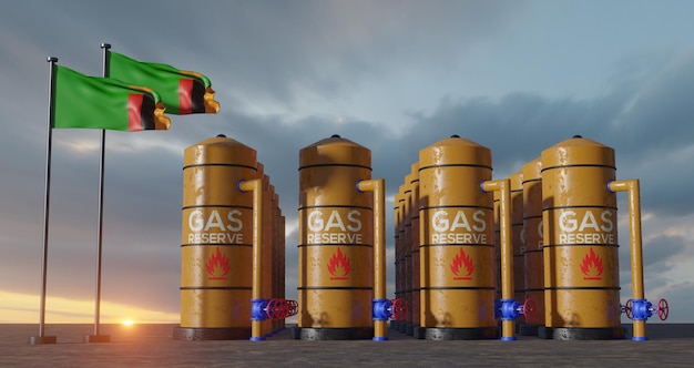 Riserva di gas dello Zambia Serbatoio di stoccaggio del gas dello Zambia Serbatoio di gas naturale