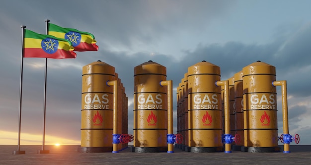 Riserva gas Etiopia Serbatoio stoccaggio gas Etiopia Serbatoio gas naturale