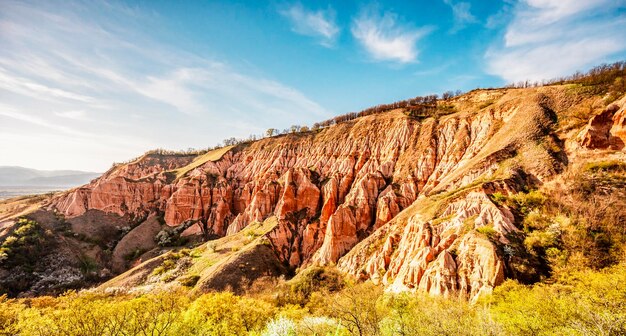 Riserva naturale di Red Ravine badland in Transilvania Romania Rapa rosie