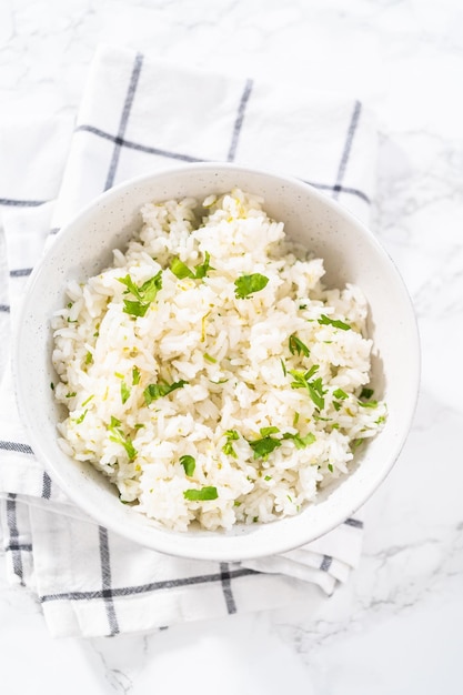 Riso al limone di cilantro