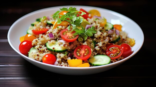 Riso marrone di quinoa fresco