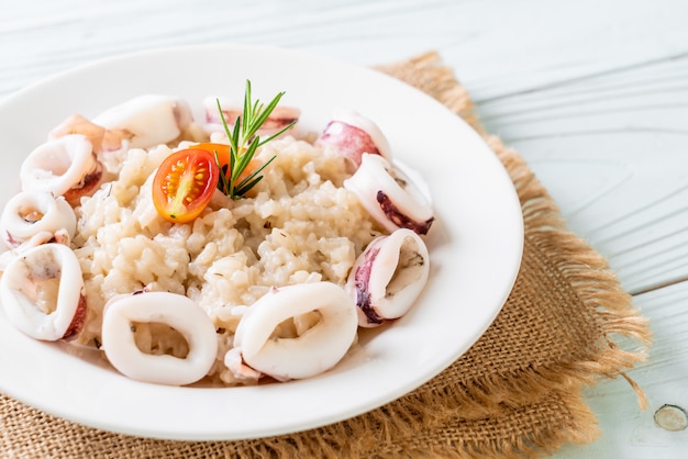 risotto ai calamari o ai polpi