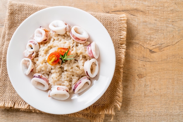 risotto ai calamari o ai polpi