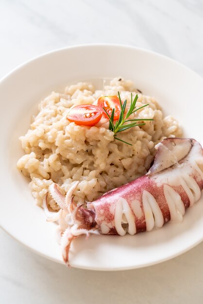 risotto ai calamari o ai polpi