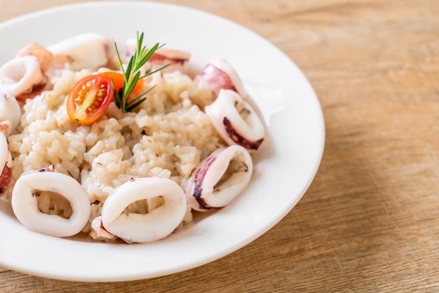 risotto ai calamari o ai polpi