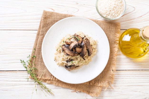 Risotto ai funghi e formaggio