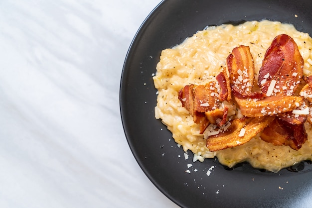 risotto con pancetta croccante