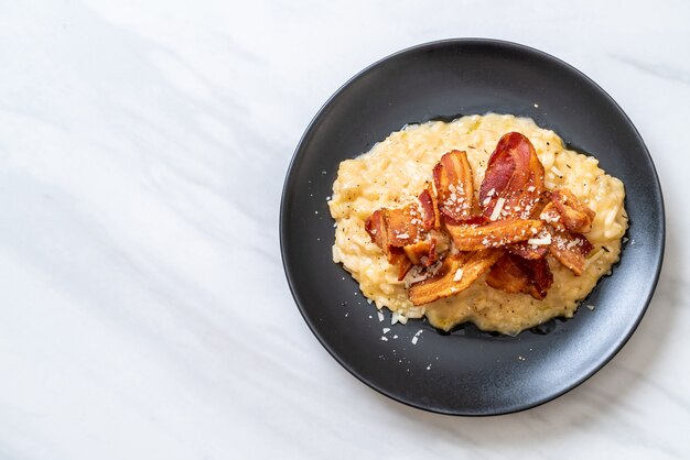 risotto con pancetta croccante