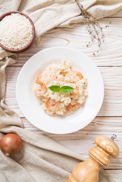 risotto italiano con gamberi