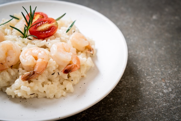 risotto italiano con gamberi