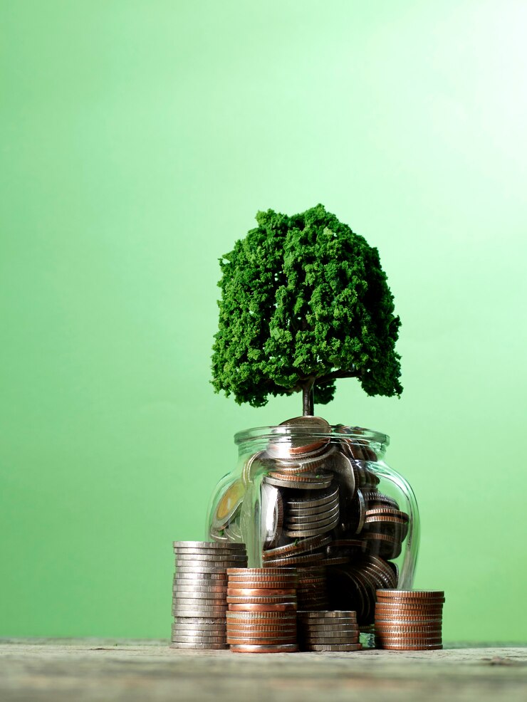 Risparmio di denaro in crescita concetti di business