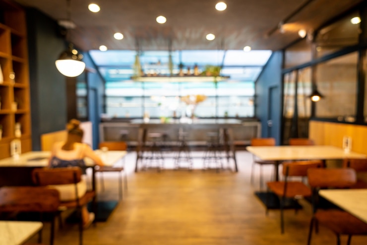 Foto ristorante astratto del caffè della sfuocatura per fondo