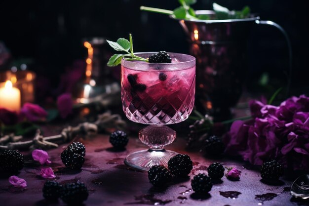 Ristorante blackberry drink cool Shaker estate Generare Ai