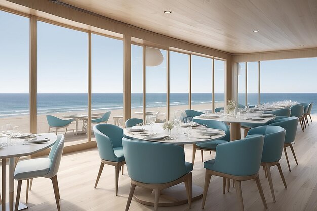 ristorante costiero contemporaneo vista sull'oceano lusso minimalista gastronomia al mare