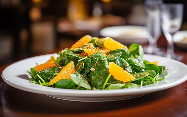 Ristorante italiano Insalata di arancia e spinaci