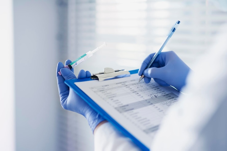 Foto risultato medico positivo del test per il coronavirus