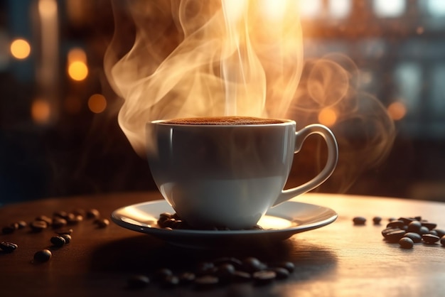 Risveglio aromatico immersi nell'essenza del caffè