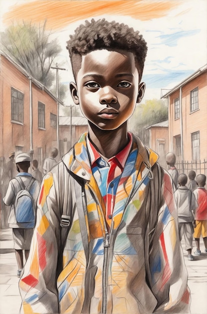 Ritorno a scuola Buon primo giorno di Afro Boy Backpack