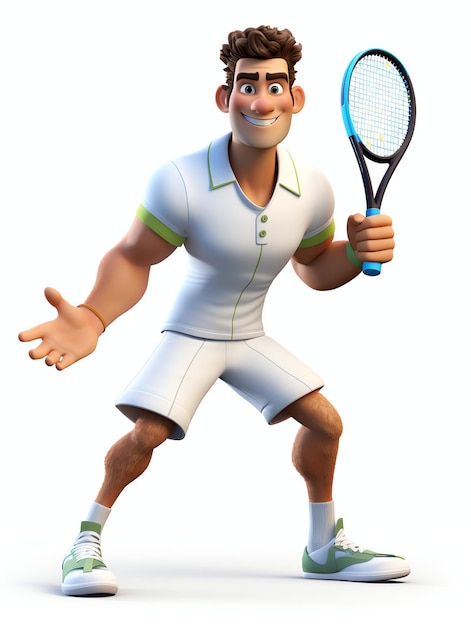 Ritratti di personaggi 3D del tennis