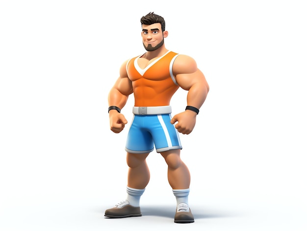 Ritratti di personaggi 3D del wrestling