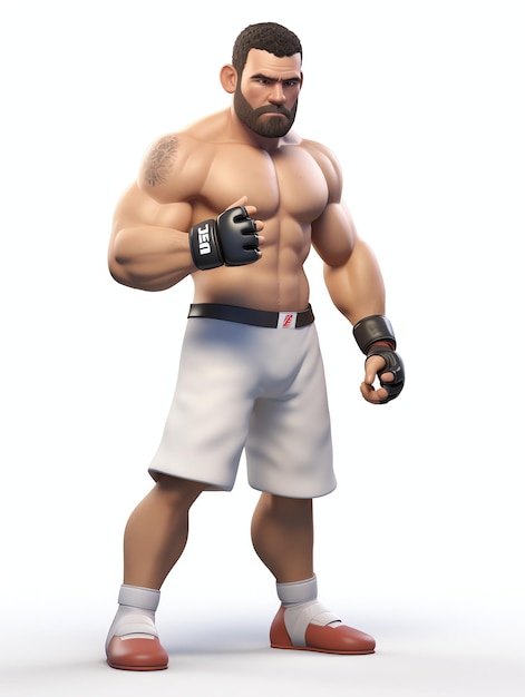 Ritratti di personaggi 3D di mma ufc