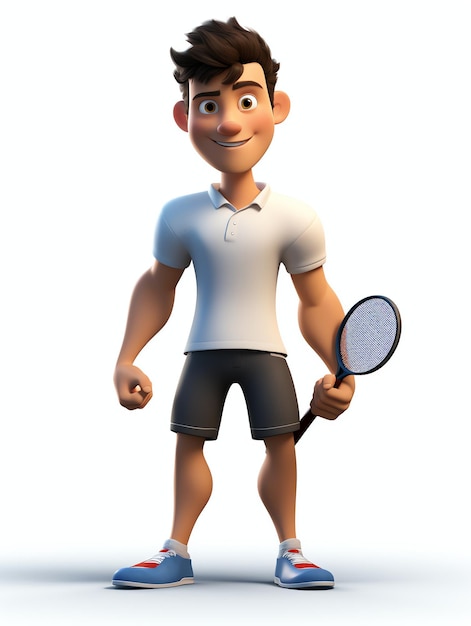 Ritratti di personaggi 3D di ping-pong